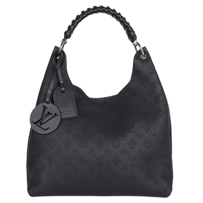 Mahina Leather Carmel Hobo Black