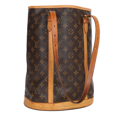 Monogram Leather Bucket GM Tote