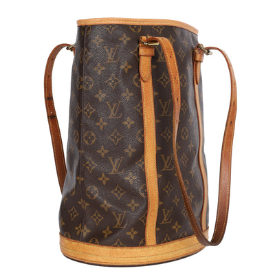 Monogram Leather Bucket GM Tote
