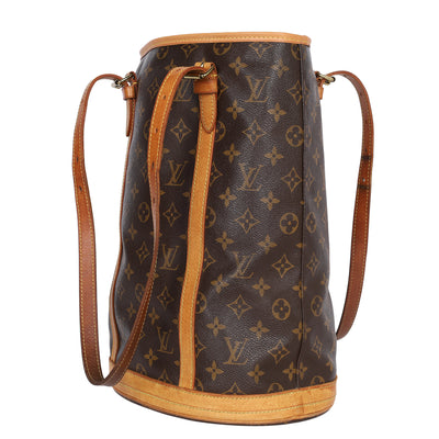 Monogram Leather Bucket GM Tote