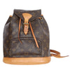 Montsouris Monogram Canvas Backpack MM Brown