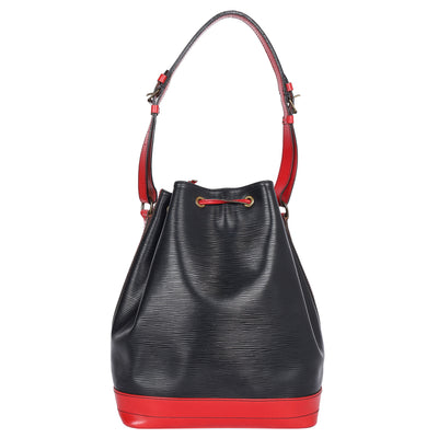 Black/Red Epi Leather Large Noe Bag