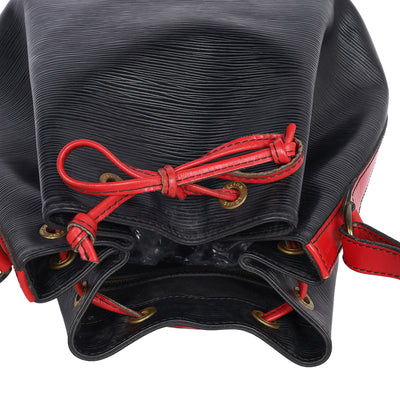 Black/Red Epi Leather Large Noe Bag