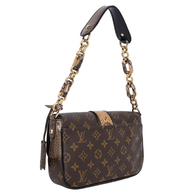 Monogram Alligator Python Shoulder Bag