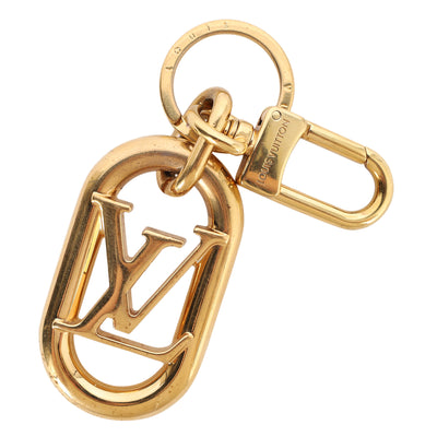 LV Link Keyring Gold in Gold Metal