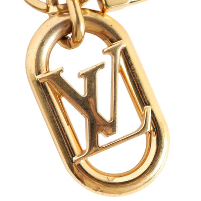 LV Link Keyring Gold in Gold Metal