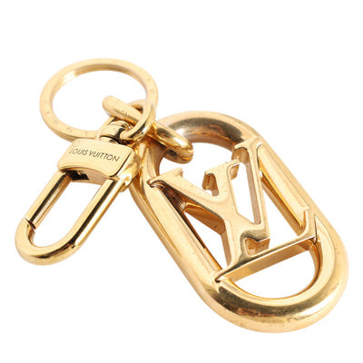 LV Link Keyring Gold in Gold Metal