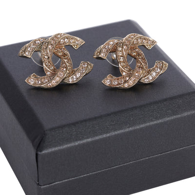 COCO Mark rhinestone earring Metal Ladies