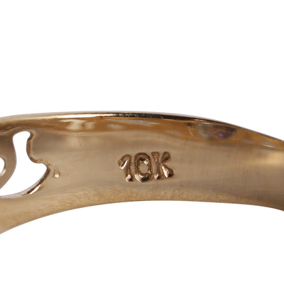 Oval Aquamarine Topaz Solitaire.10k Filigree ring