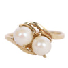 Double Pearl Ring 10KT Size 6.5