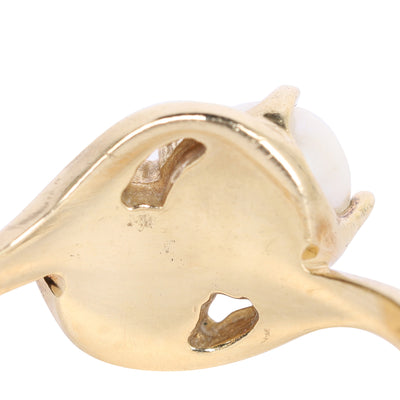 Double Pearl Ring 10KT Size 6.5