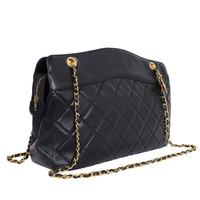 Quilted Lambskin Leather Shoulder Bag