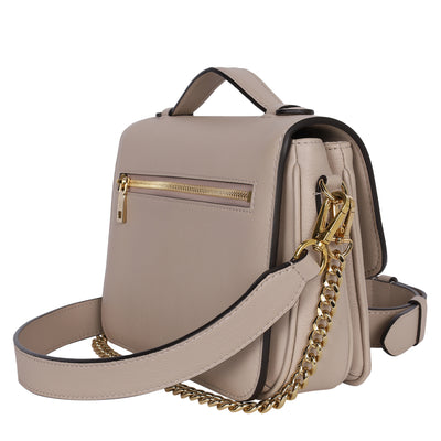 Grained Calfskin Lockme Oxford Tan