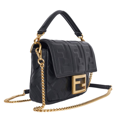 FF Embossed 1974 Mini Baguette Shoulder Bag
