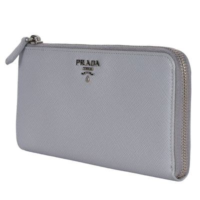 Saffiano Triangle Half Zip Wallet