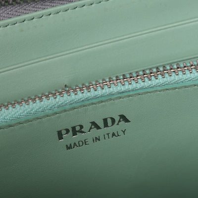 Saffiano Triangle Half Zip Wallet