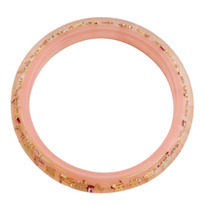 Pink Enamel Bangle Bracelet