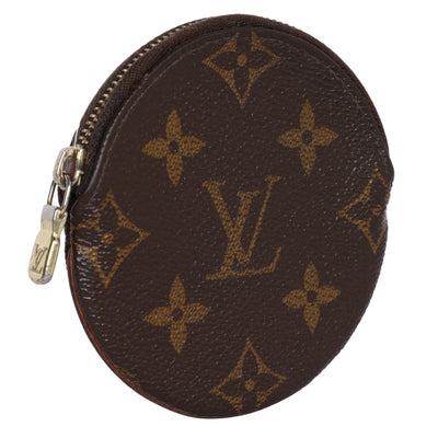 Monogram Round Coin Purse Wallet