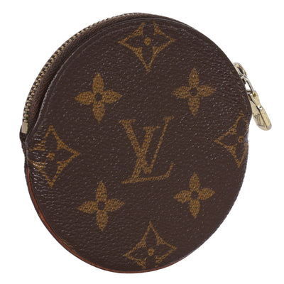 Monogram Round Coin Purse Wallet