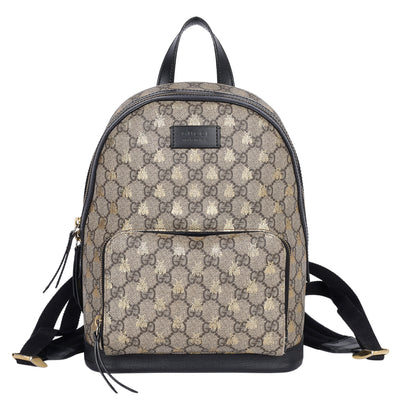 GG Supreme Monogram Bees Small Day Backpack