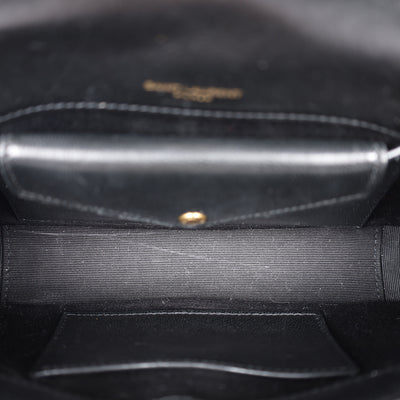 Lambskin Chevron Quilted Mini Loulou Black