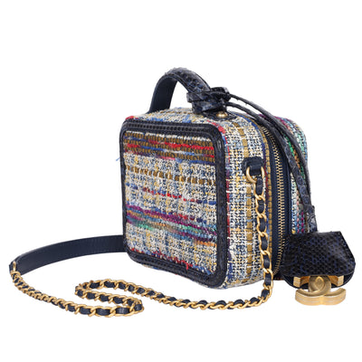 Tweed Snakeskin Vanity Case