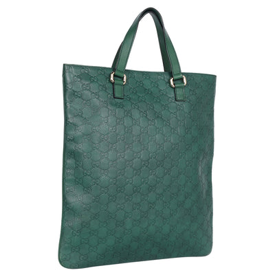 Green Guccissima Leather Slim Tote Bag