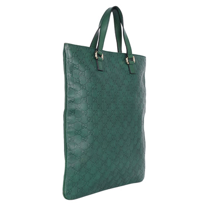 Green Guccissima Leather Slim Tote Bag
