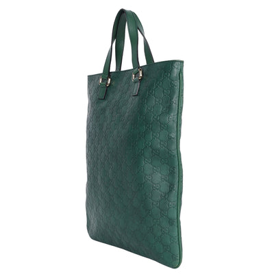 Green Guccissima Leather Slim Tote Bag