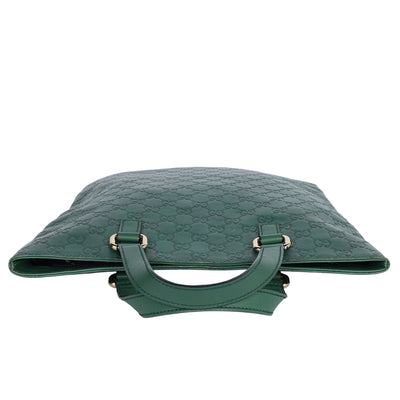 Green Guccissima Leather Slim Tote Bag