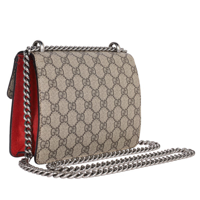 GG Supreme Monogram Mini Dionysus Shoulder Bag Hibiscus Red