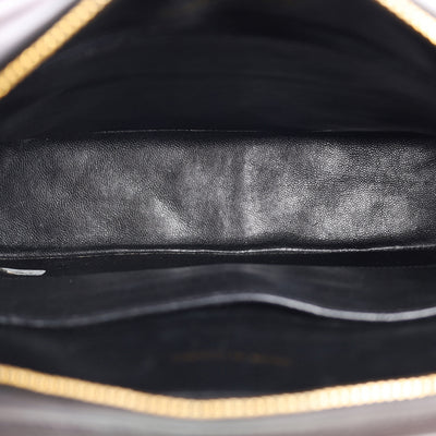 Lambskin Quilted Tassel Camera Case Black Medium Black