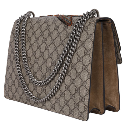 GG Supreme Monogram Bee Embroidered Shoulder Bag