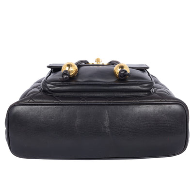 Quilted Lambskin Drawstring Backpack