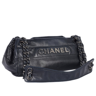 Lambskin Lax Accordion Hobo Black