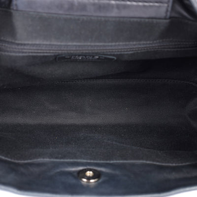 Lambskin Lax Accordion Hobo Black