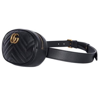 Matelasse GG Marmont Belt Bag 75 30 Black ( Replica Sunglasses Pre Loved)
