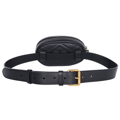 Matelasse GG Marmont Belt Bag 75 30 Black ( Replica Sunglasses Pre Loved)