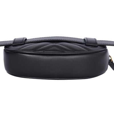 Matelasse GG Marmont Belt Bag 75 30 Black ( Replica Sunglasses Pre Loved)