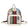 GG Supreme Monogram Flora Web Small Ophidia Day Backpack White