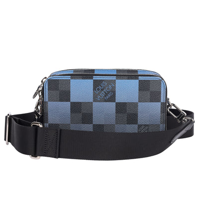 Giant Damier Graphite Alpha Wearable Wallet Navy