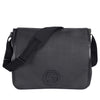 Coated Canvas Interlocking G Large Flap Messenger Bag Black