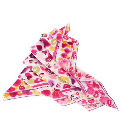 Silk Monogram Watercolor Square Scarf Multicolor