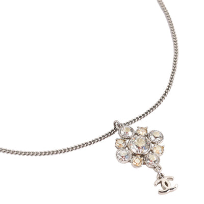 Rhinestone Silver Dangle Necklace ( Replica Sunglasses Pre-owned)