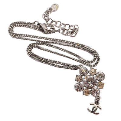 Rhinestone Silver Dangle Necklace ( Replica Sunglasses Pre-owned)