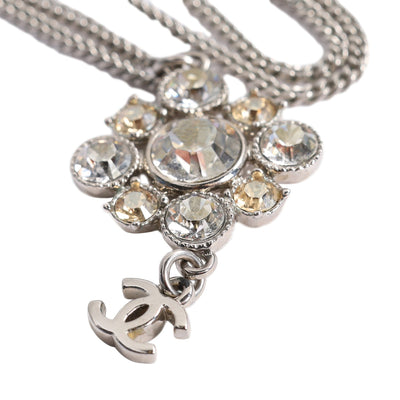 Rhinestone Silver Dangle Necklace ( Replica Sunglasses Pre-owned)