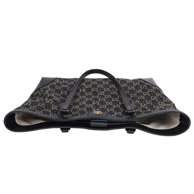 GG Jacquard Denim Ophidia Shopping Tote