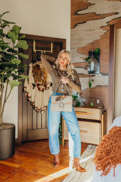 GG Supreme Monogram Bee Embroidered Shoulder Bag