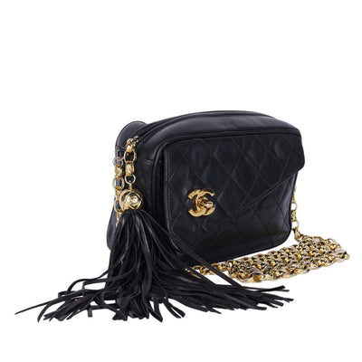 Lambskin Leather Camera Crossbody Bag