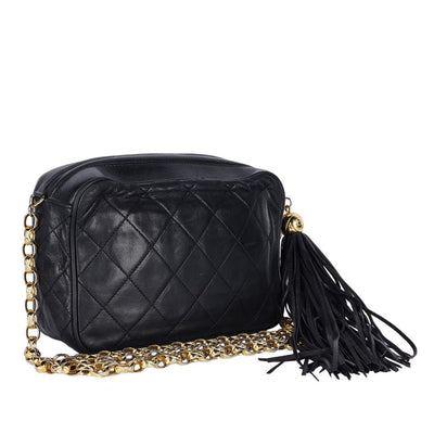 Lambskin Leather Camera Crossbody Bag